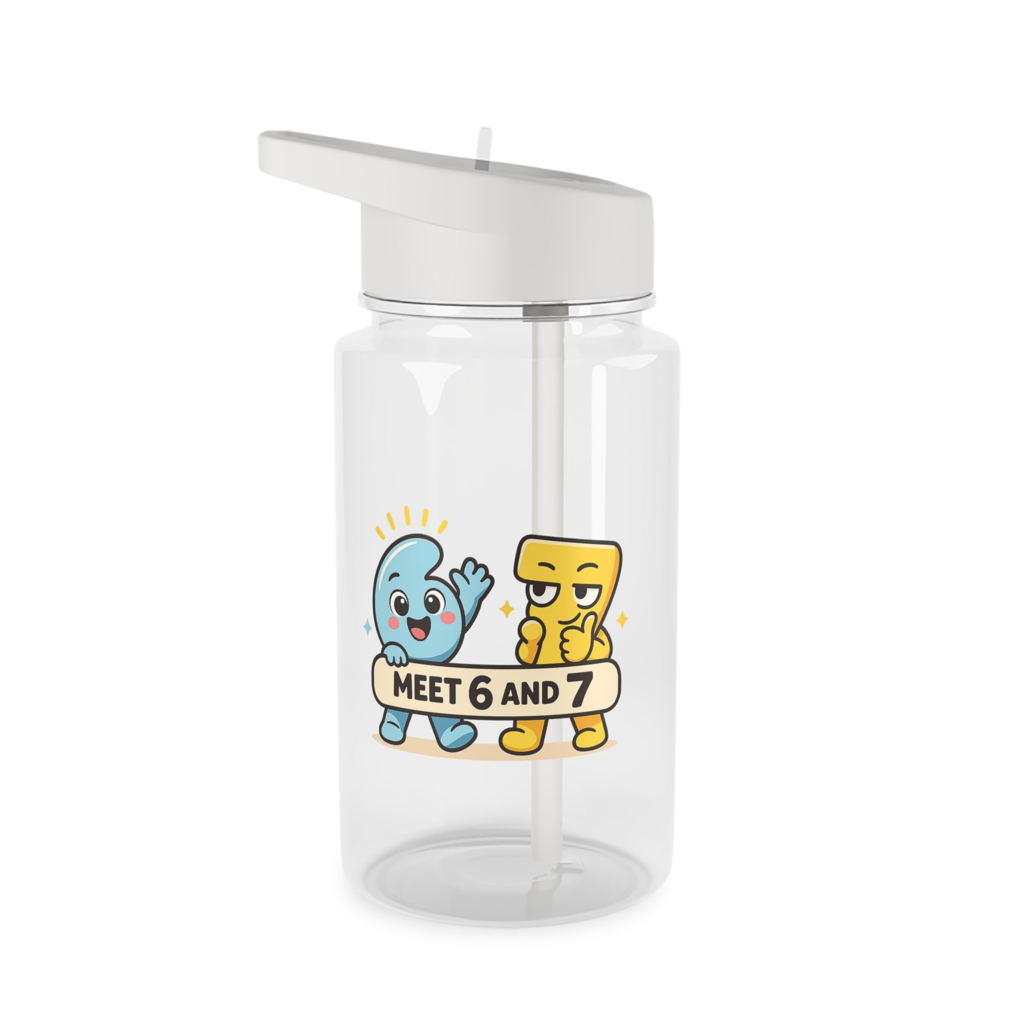 Meet 6 & 7™ Tritan Water Bottle —Cute Character Sports Bottle