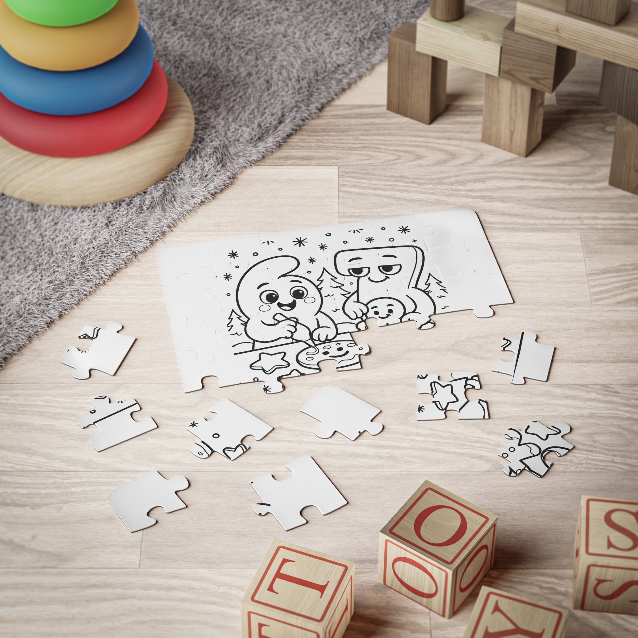 Meet 6 & 7 Color Your Own Kids' Puzzle, 30-Piece