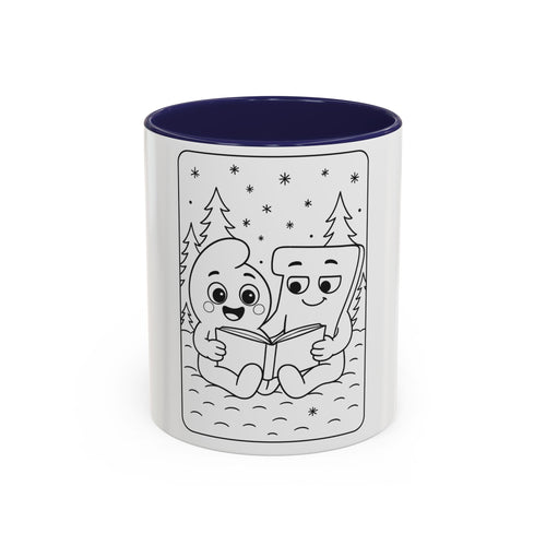 Meet 6 & 7™ Coffee Mug — Cute Marshmallow & Cocoa Cookie Reading Design (Accent 11/15oz)