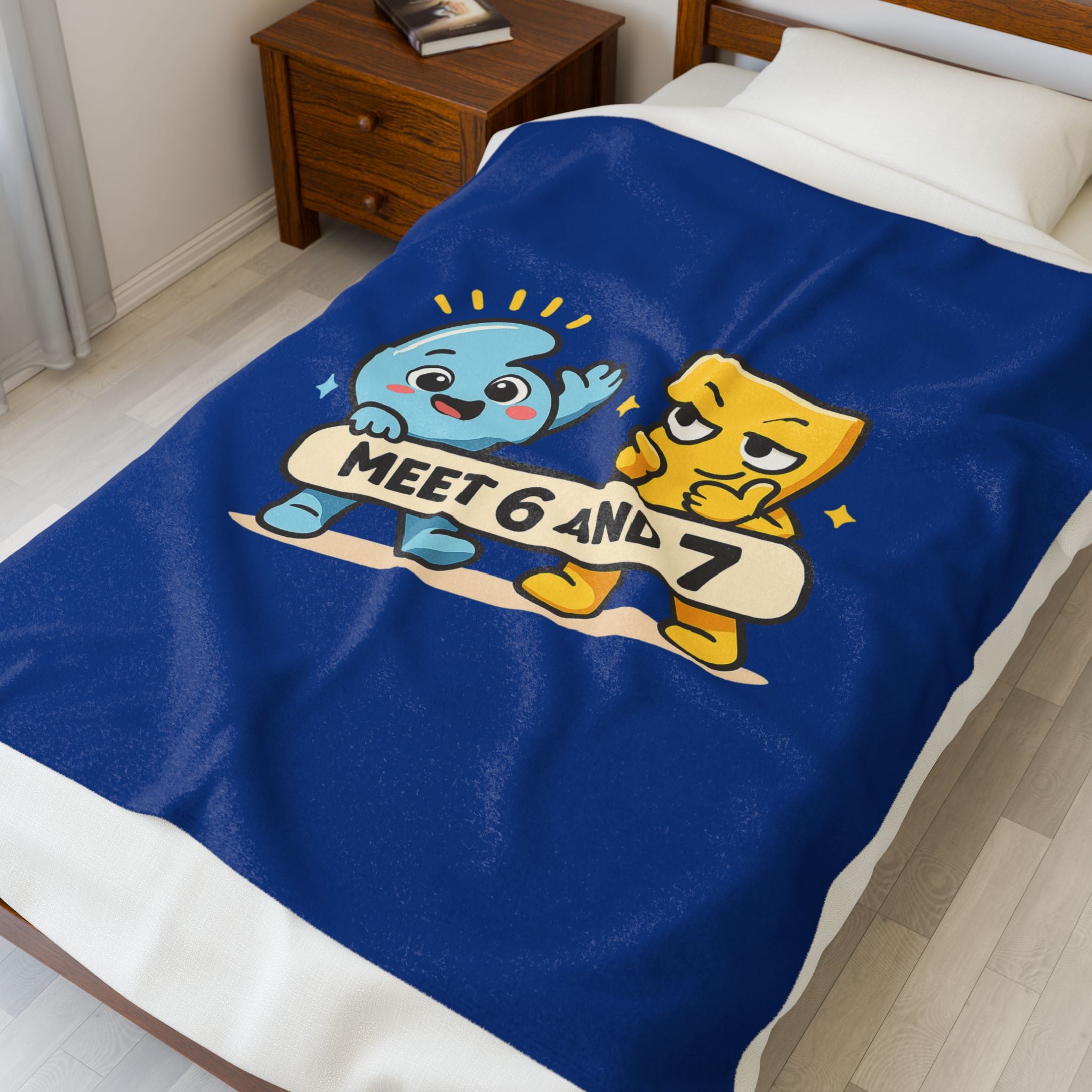 Plush Blanket — Meet 6 & 7 Characters Velveteen Throw