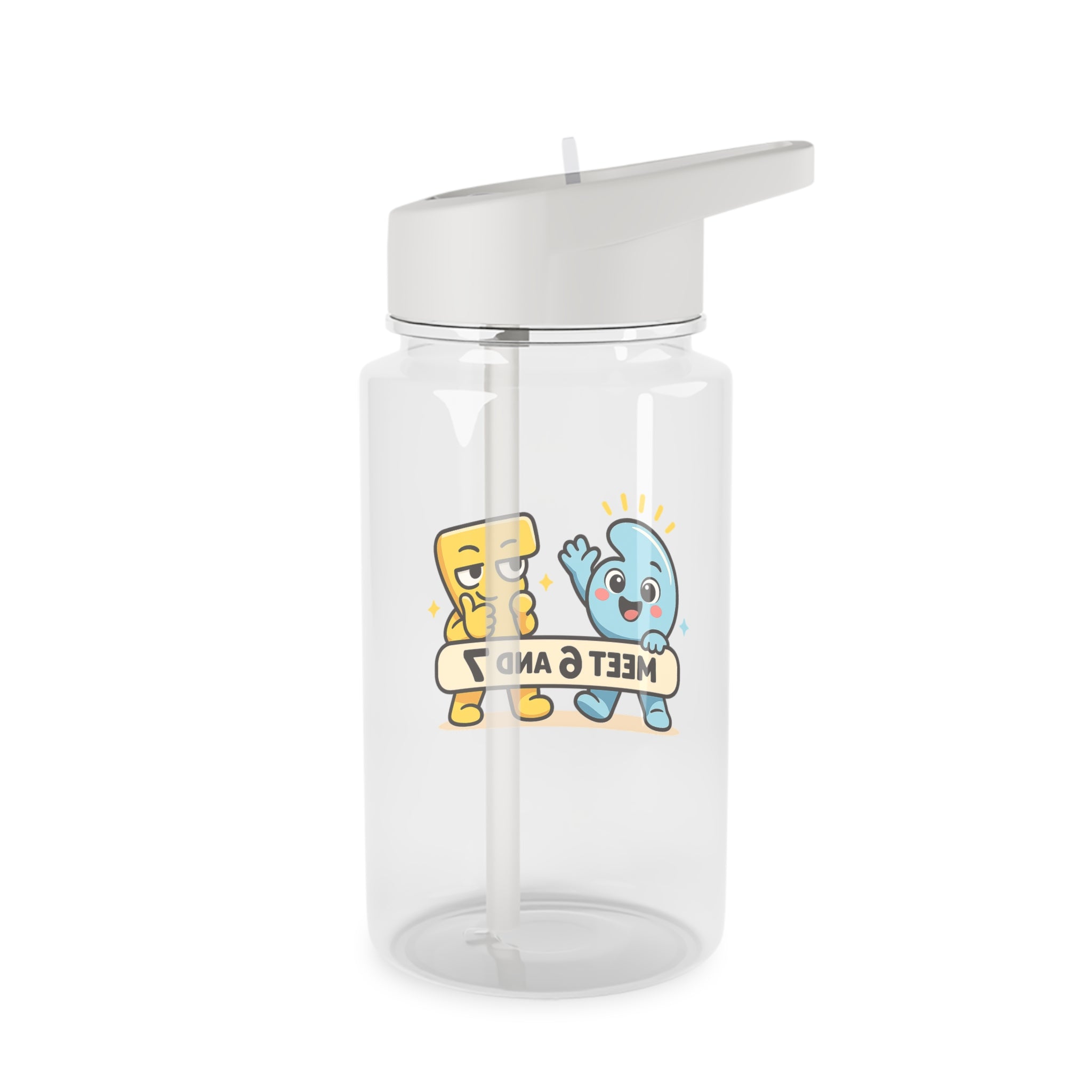 Meet 6 & 7™ Tritan Water Bottle —Cute Character Sports Bottle