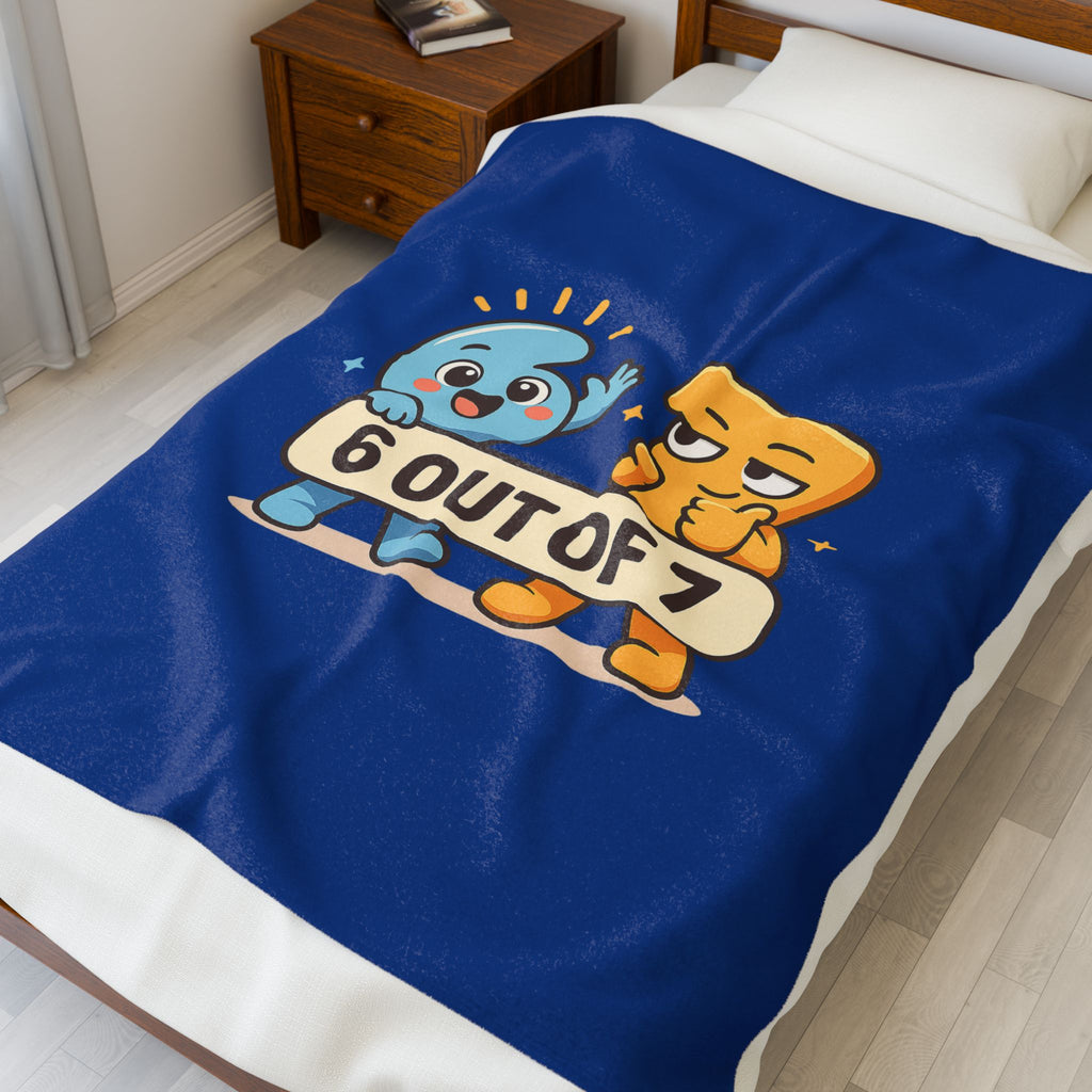 Plush Blanket — Meet 6 out of 7 Cartoon Characters Velveteen Throw