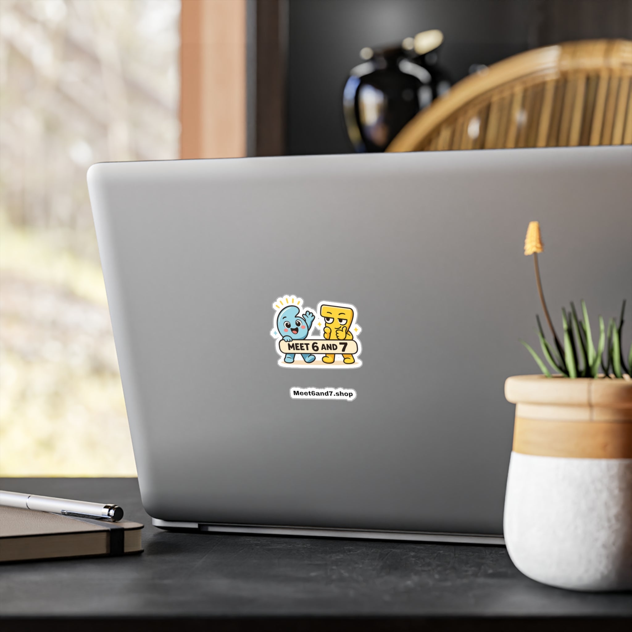 Meet 6 and 7 Kiss-Cut Vinyl Decal — Cute Character Sticker (Meet6and7.shop)