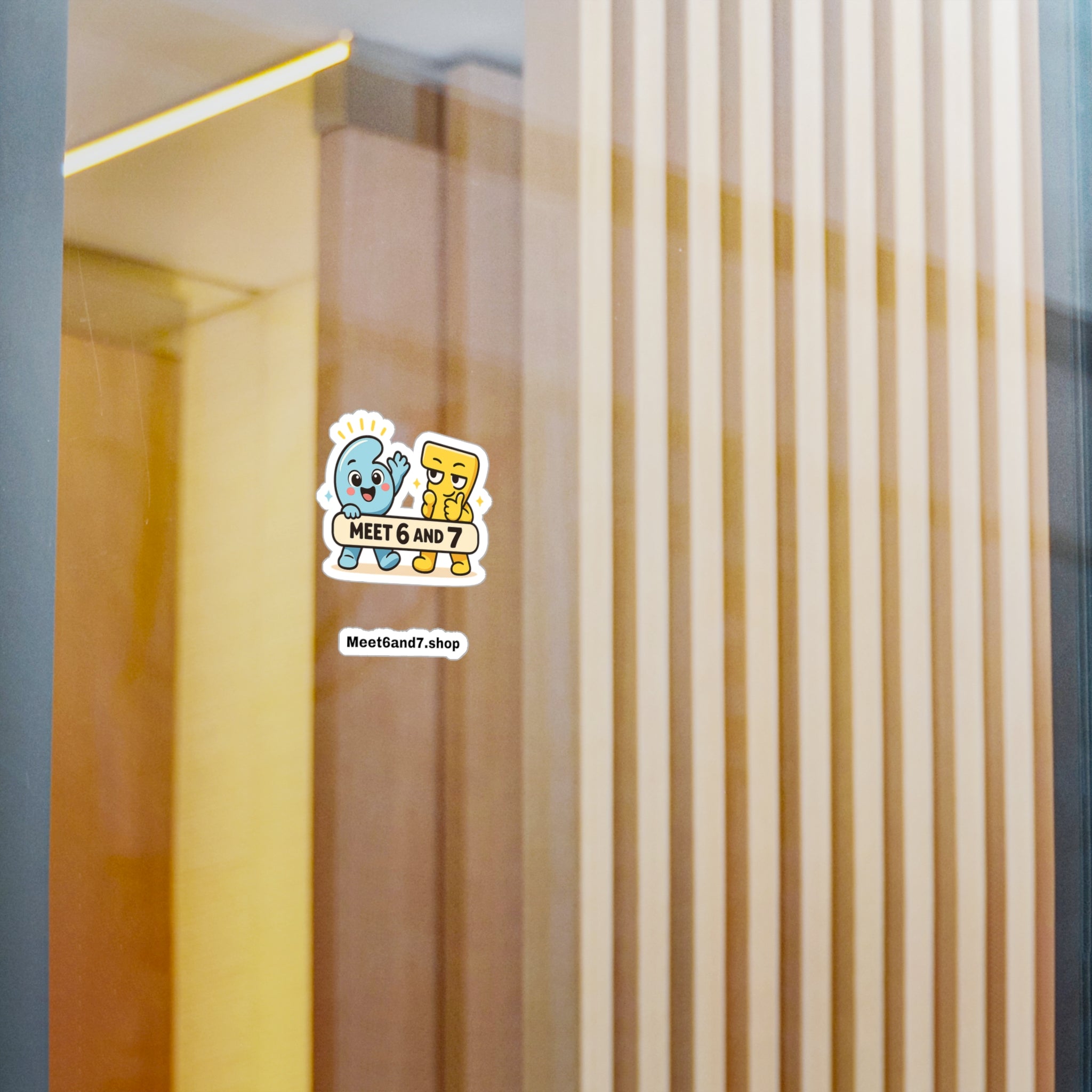 Meet 6 and 7 Kiss-Cut Vinyl Decal — Cute Character Sticker (Meet6and7.shop)