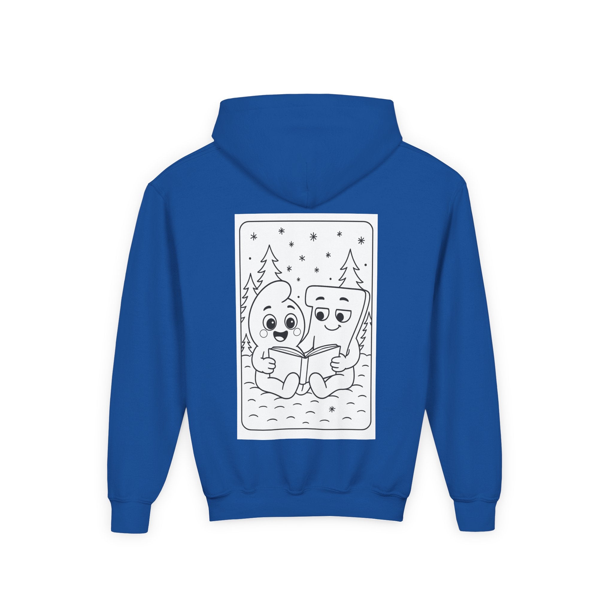 Meet 6 & 7™ Character Youth Graphic Hooded Sweatshirt Colorable Design