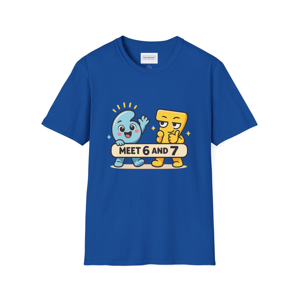 Adult Tee— "Meet 6 and 7" Characters + Back 'Kindness Bingo' Challenge