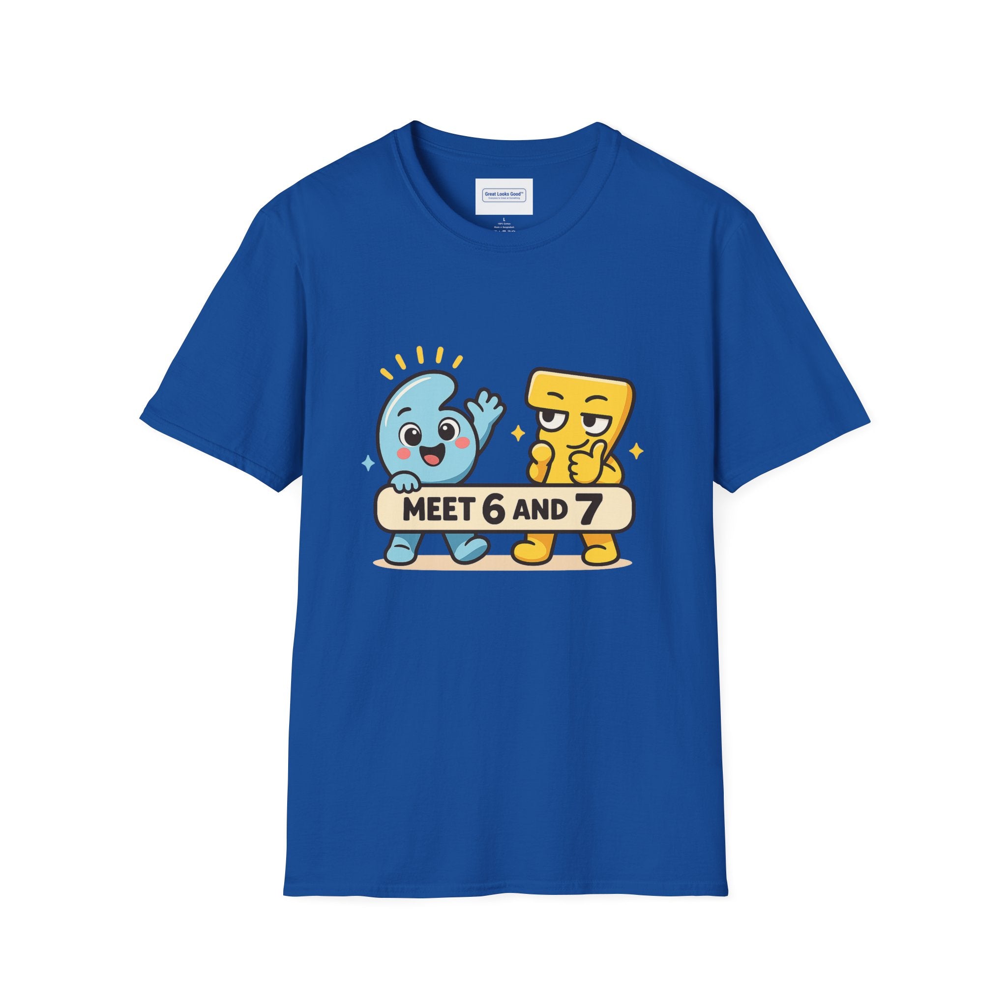 Adult Tee— "Meet 6 and 7" Characters + Back 'Kindness Bingo' Challenge