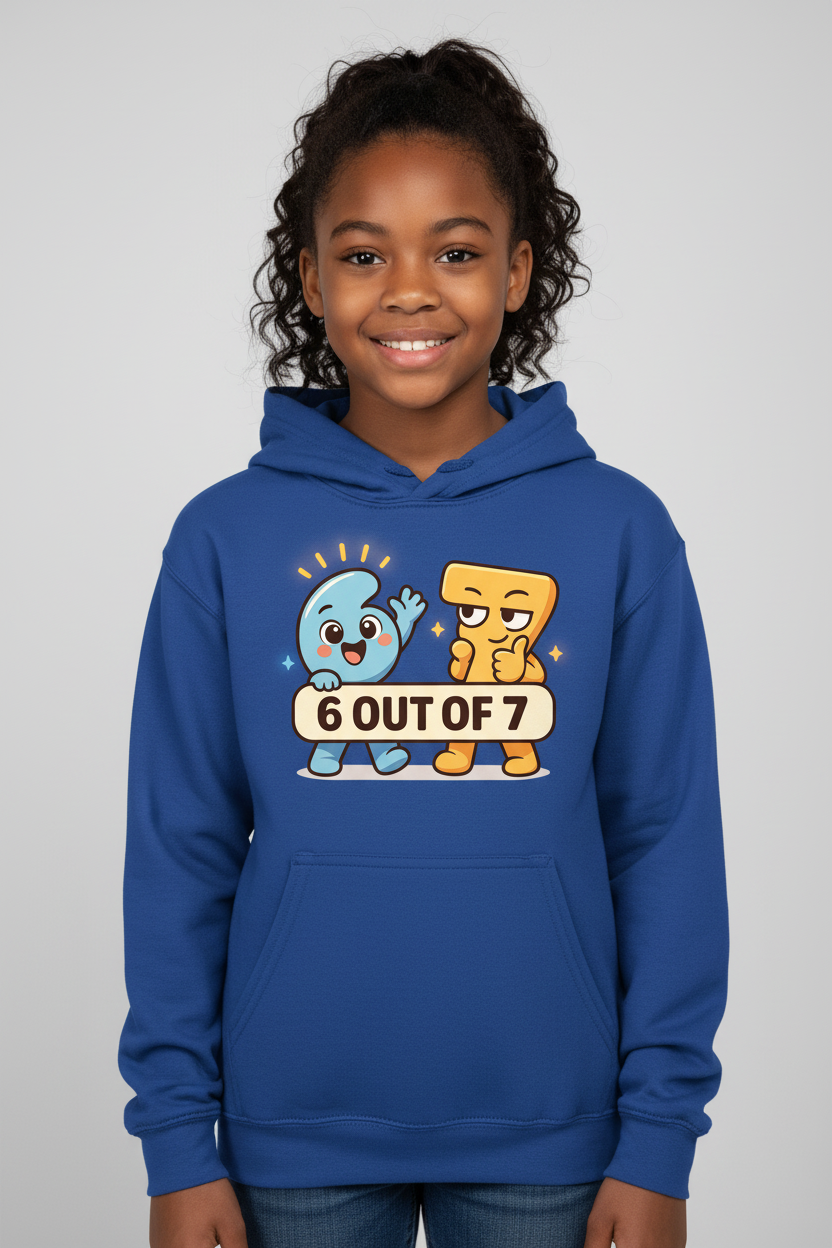 Black girl in royal blue hoodie