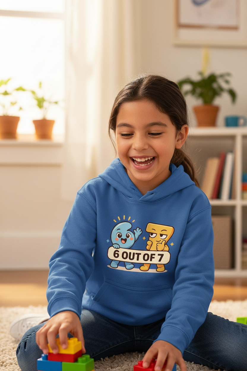 Hispanic girl in royal blue hoodie